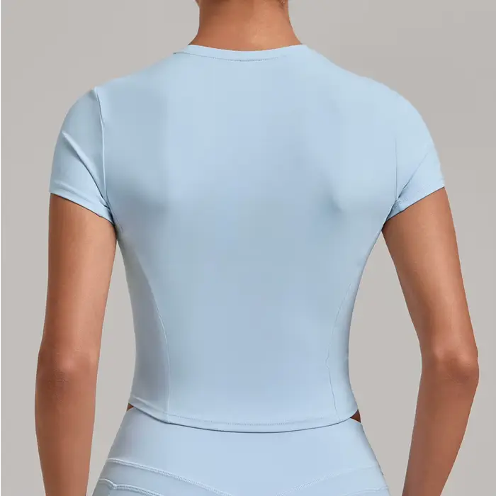 T-shirts pour femmes 2026 Nouveaux hauts de sport professionnels pour femme Vêtements à manches courtes Crop Top Yoga
