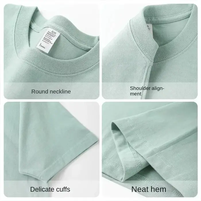 T-shirt Homme Décontracté en Coton Pur Américain 300g, Manches Courtes, Coupe Ample, Idéal pour l'Ét