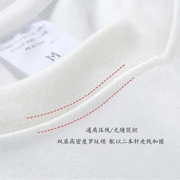 T-shirt en coton pur noir et blanc GSM 500g