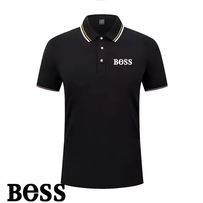 Polo d'été pour homme BESS, col à revers, manches courtes, t-shirt décontracté et respirant, vêtemen