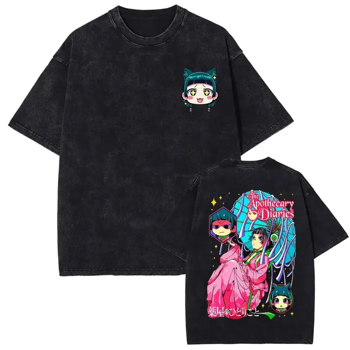 Mao Mao's Apothecary Diaries Anime lavé T-shirts remèdes médecine dessin