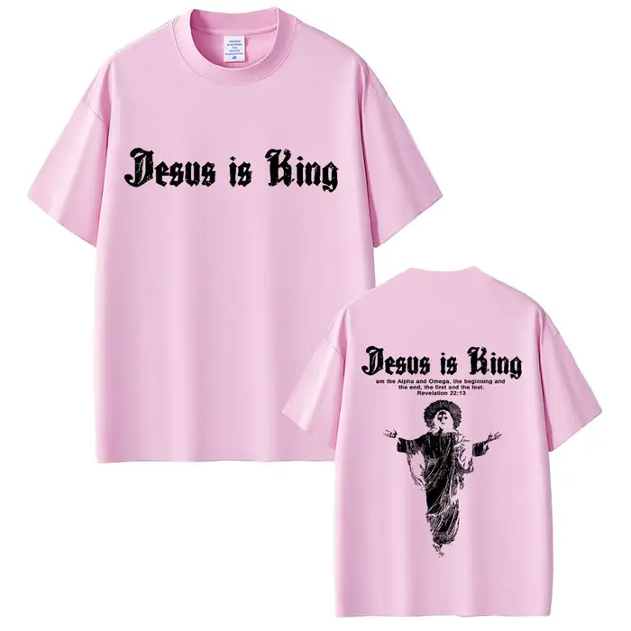 Jésus est roi T-shirt graphique chrétien religieux à manches courtes T-shirts été hommes femmes mode gothique Rock