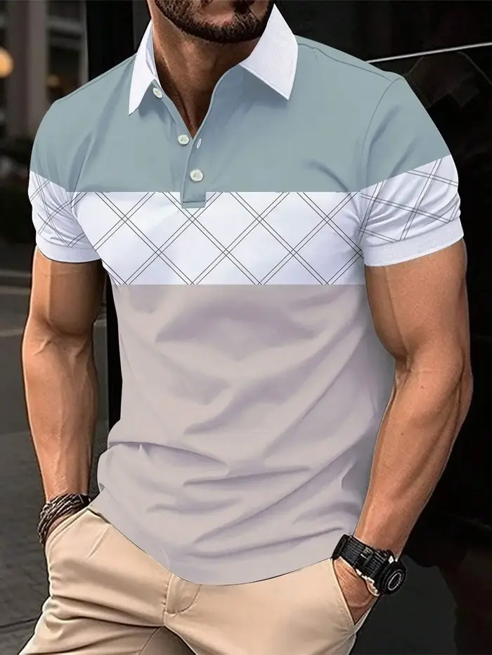 Polo Homme Été 2026 - Design Imprimé 3D Respirant Léger Confortable Décontracté et Tendance Vêtements pour Hommes