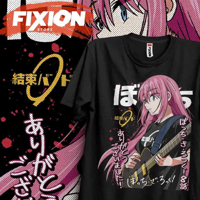 Bocchi The Rock E Anime t-shirt Manga cadeau pour les amateurs d'anime toutes tailles coton