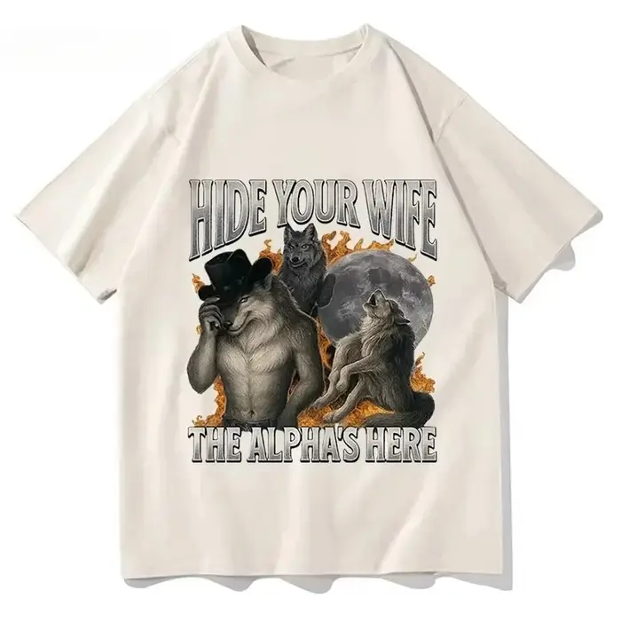 Cachez votre femme, l'alpha-lichien est en route ! T-shirt drôle avec motif de loup-garou