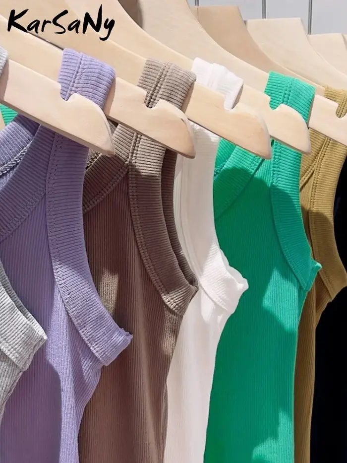 KarSaNy – débardeur d'été pour femme blanc
