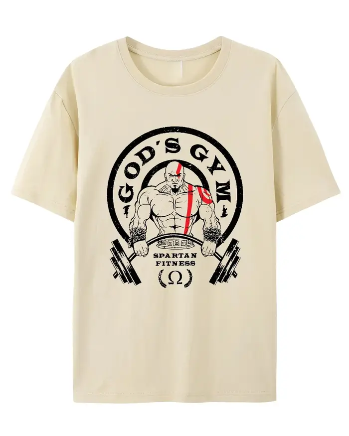 T-shirt de sport et de loisirs GOD'S GYM pour hommes et femmes, marque de luxe