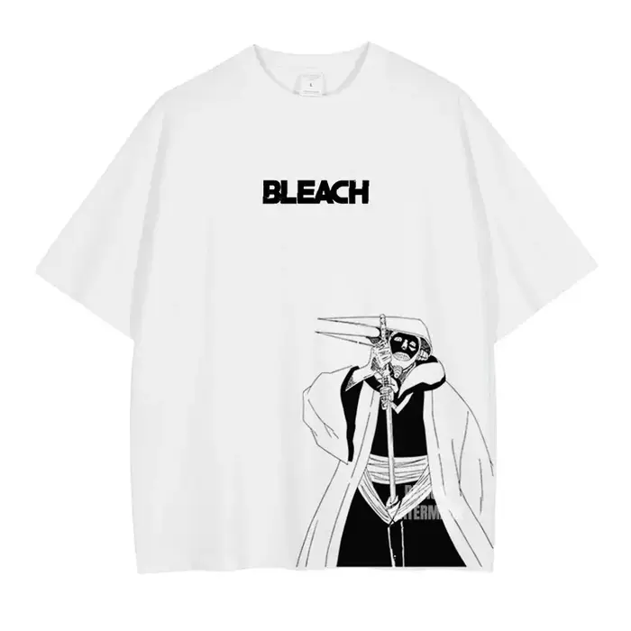 Anime B-Bleach t-shirts surdimensionné Vintage lavé Kurosaki Ichigo T-shirt Streetwear Manga Renji Zaraki Kenpachi hauts