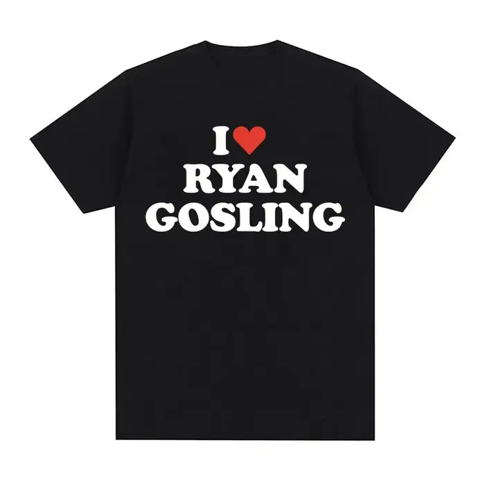 T-shirt graphique drôle I Love Ryan Gosling pour hommes et femmes, Économie à col rond, Vêtements d'