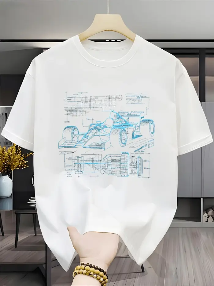 T-shirt de course automobile pour homme