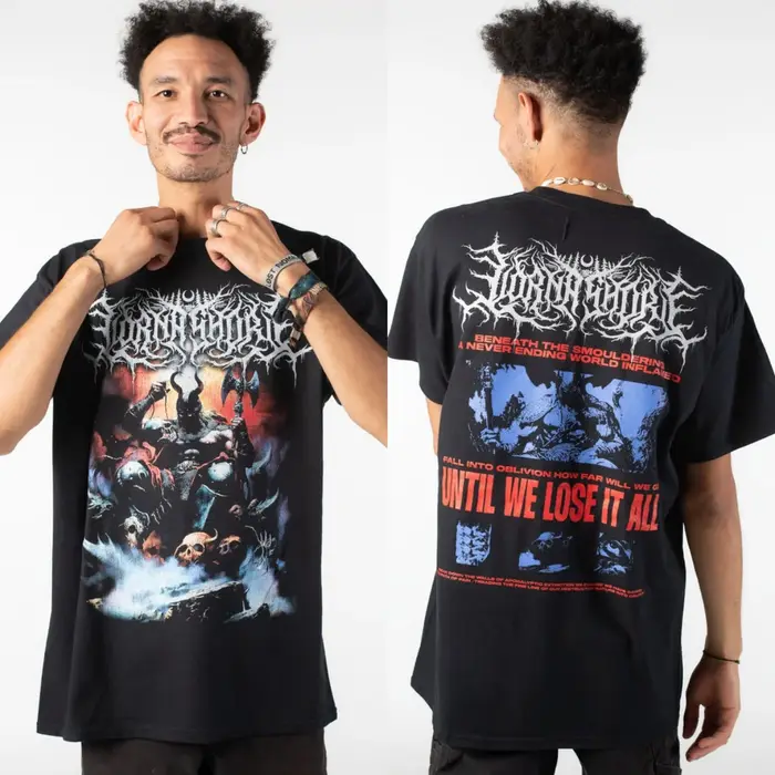 T-shirt en coton graphique rétro Lorna Shore