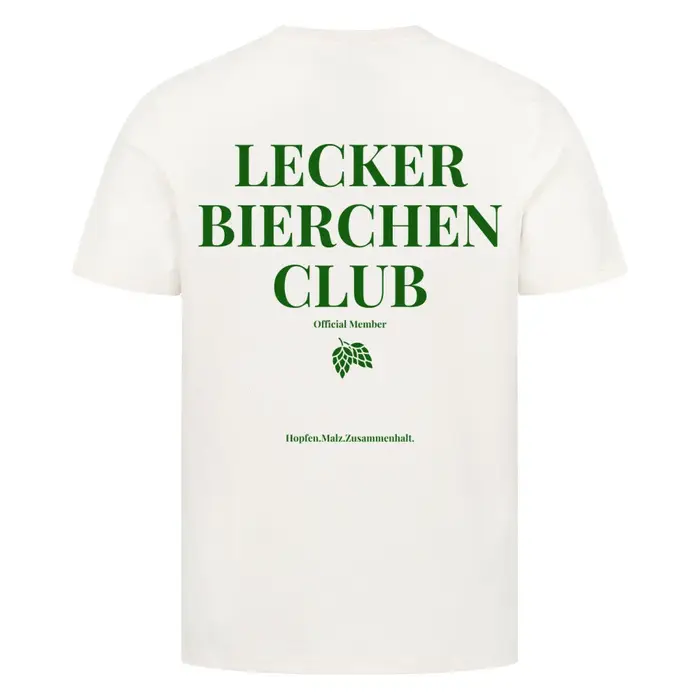 Lecker Bierchen Club - T-shirt en coton conçu pour les amateurs de bière, avec un motif houblon et m