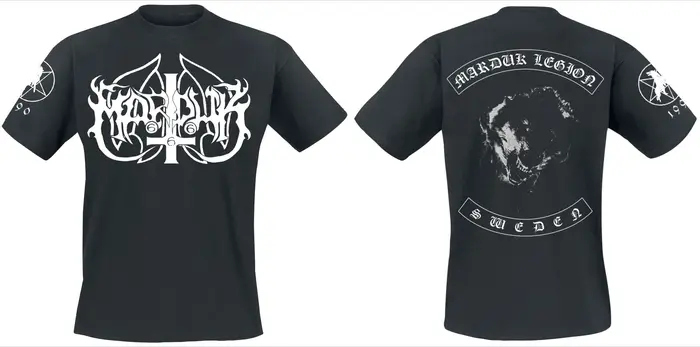 T-shirt imprimé double face Marduk Legion Wolf, t-shirt neutre décontracté 100% coton, streetwear en
