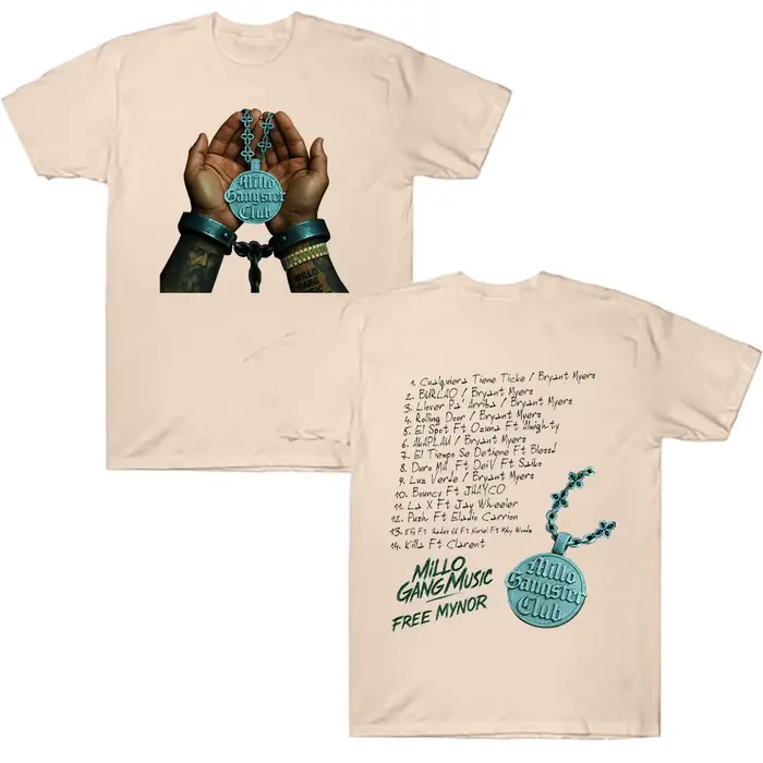 Bryant Myers Millo Gangster Club 2025 t-shirt rappeur