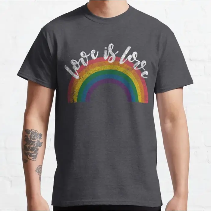 Gay Pride Vintage arc-en-ciel LGBT amour est