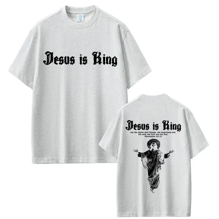 Jésus est roi T-shirt graphique chrétien religieux à manches courtes T-shirts été hommes femmes mode gothique Rock