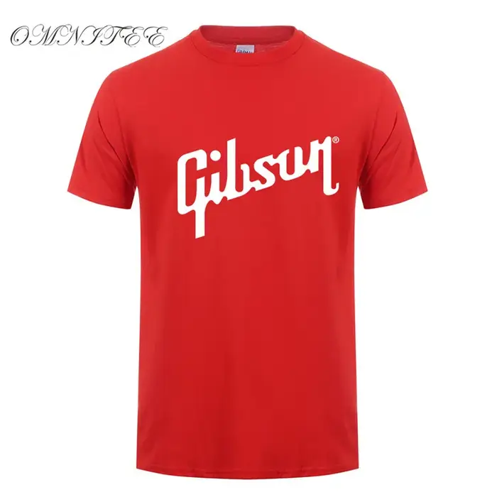 Été Nouveau Gibson T Shirts Hommes Coton O Cou T-Shirt Homme À Manches Courtes Tshirt Taille Europée