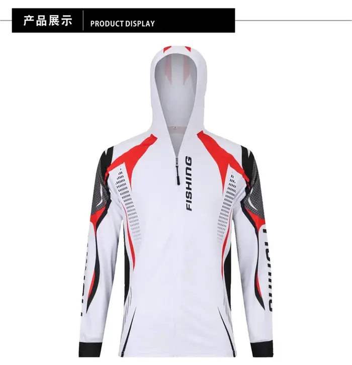 Fiship-Chemise de pêche à capuche anti-UV pour hommes