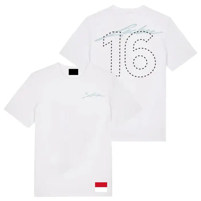T-shirt SIGNATURE Charles No.16 Leclerc, col rond, manches courtes, pour hommes, design tendance, im