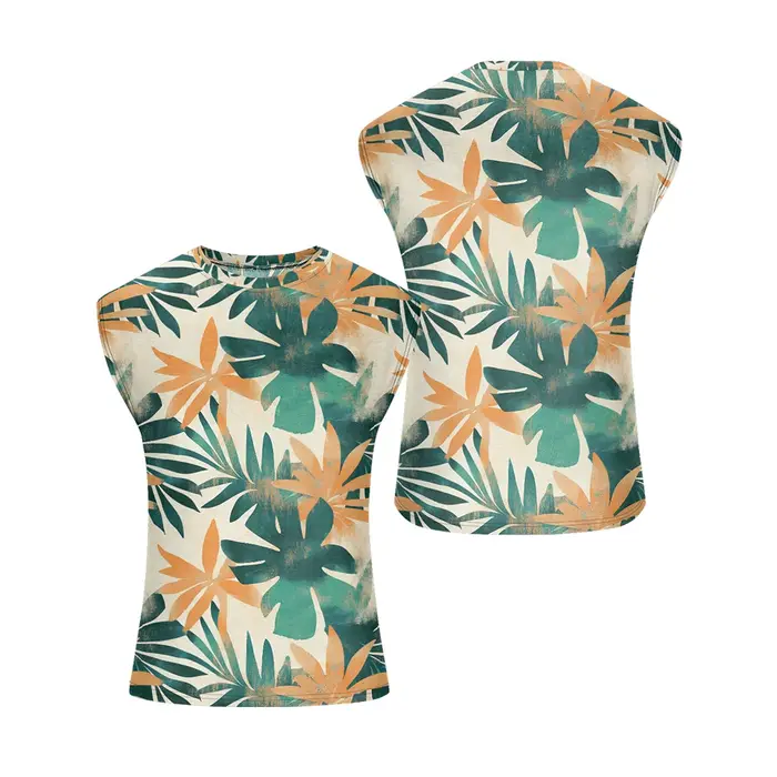 Style hawaïen feuille audacieuse hommes débardeur sans manches dégradé couleur maillots de bain respirant entraînement ajustement gilet vêtements de Fitness musculaire