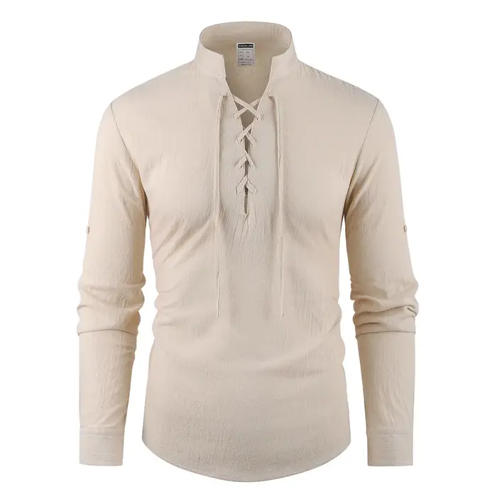 T-shirt Vintage à col en v pour hommes