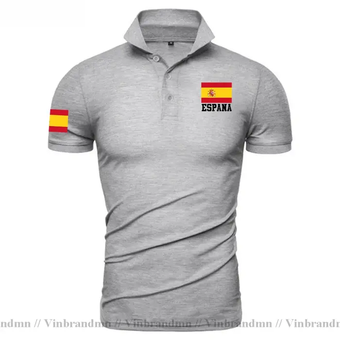 Espagne drapeau conception Polos hommes nouvelle mode chemise