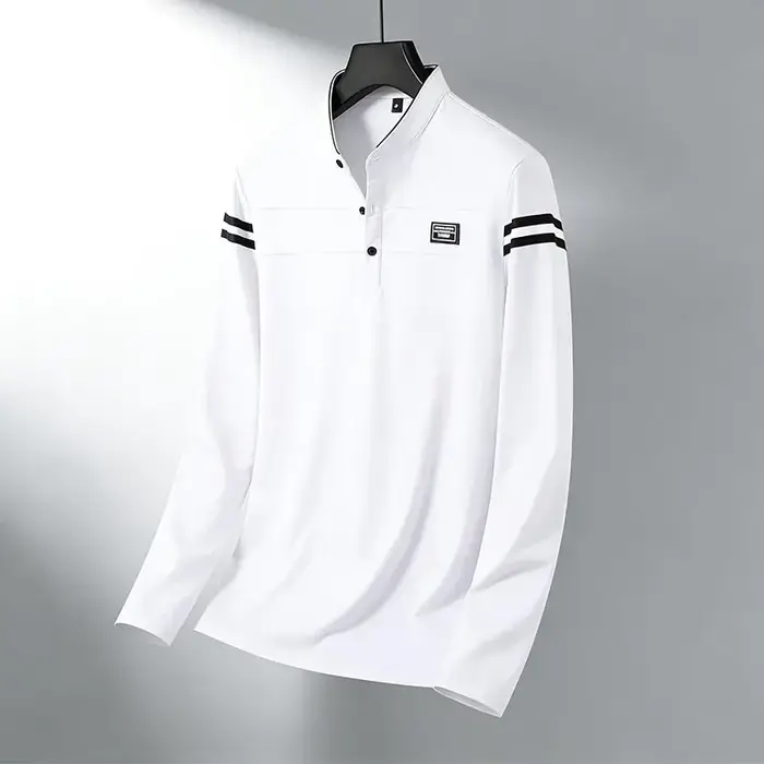 Polo essentiel à manches longues pour homme