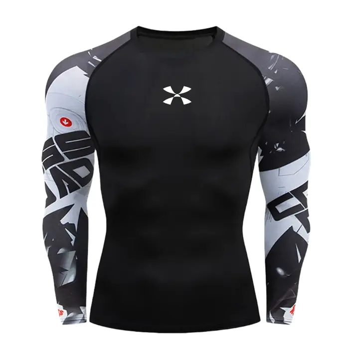 T-shirt de compression pour homme Cody Lundin, séchage rapide, anti-UV, coupe ajustée, pour la gym,