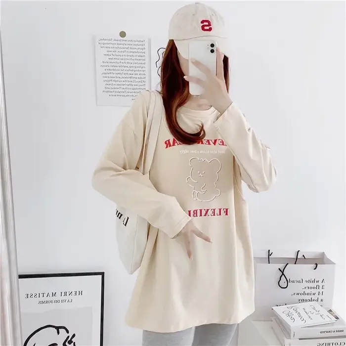Adorable dessin animé lapin ours bébé maternité t-shirt Super doux confortable chemise de grossesse printemps/été mignon haut ample pour les mamans