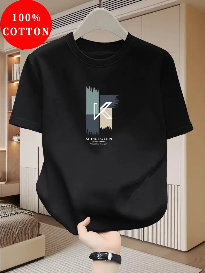 T-shirt à manches courtes pour homme 100% coton