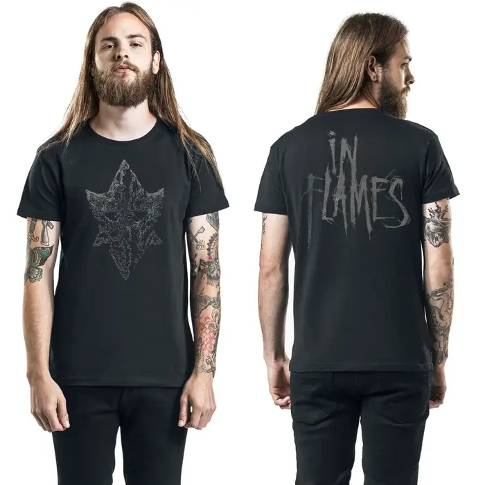T-shirt en coton unisexe à motif Top in Flames
