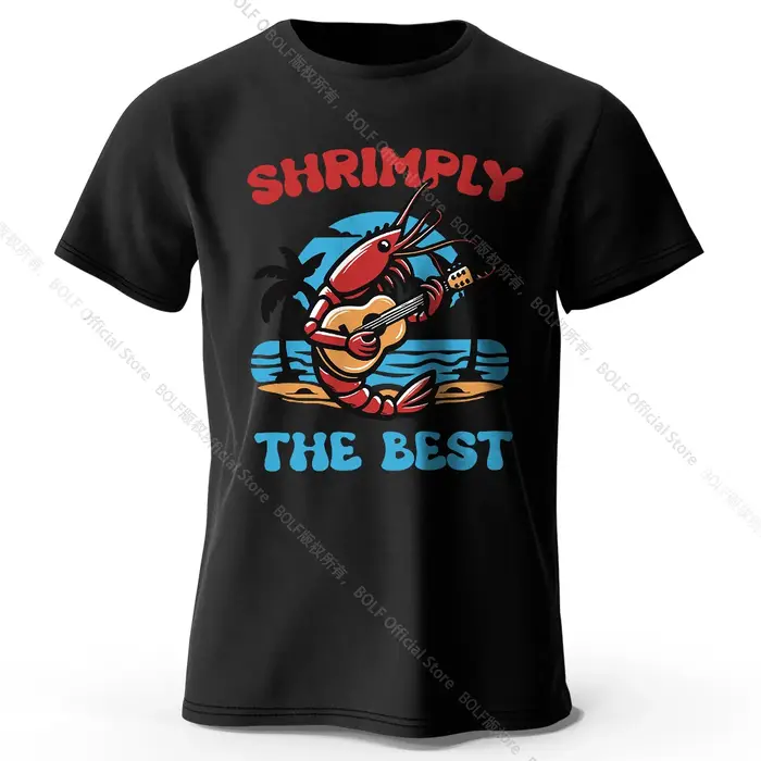 Shrimply pour hommes le meilleur T-Shirt imprimé 100% coton surdimensionné Punny t-shirts graphiques