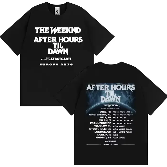 T-shirt graphique The Weeknd Starboy pour femmes et hommes, mode hip-hop, musique pop, manches court