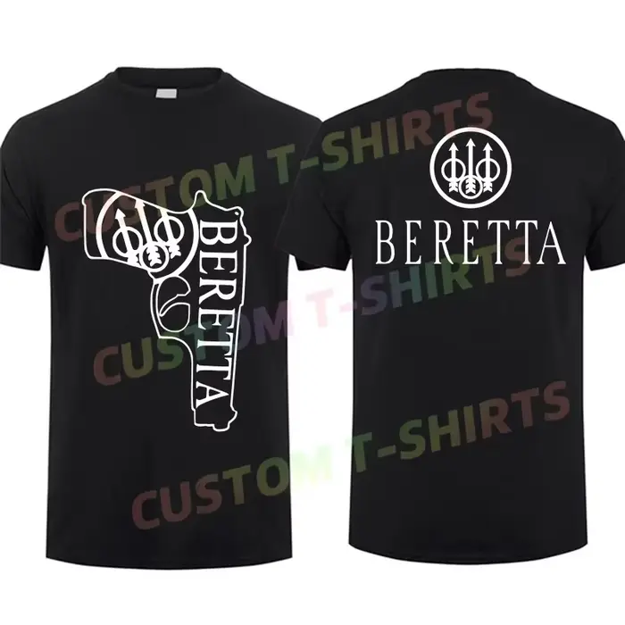 T-shirt décontracté pour hommes, motif Beretta Firearms, T-shirt graphique surdimensionné, hauts de 