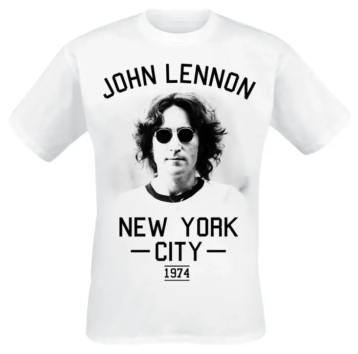 T-shirt imprimé avec portrait de John Lennon New York City 1974, t-shirt neutre décontracté 100% cot