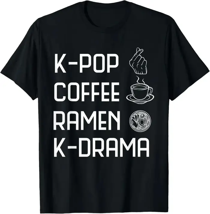 Manger dormir k-drama répéter TV film coréen télévision Hangul T-Shirt femmes vêtements Kawaii