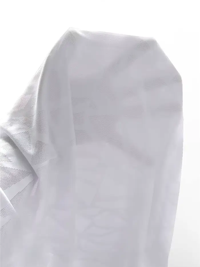T-shirt chic à imprimé géométrique pour femme – Ourlet incurvé flatteur
