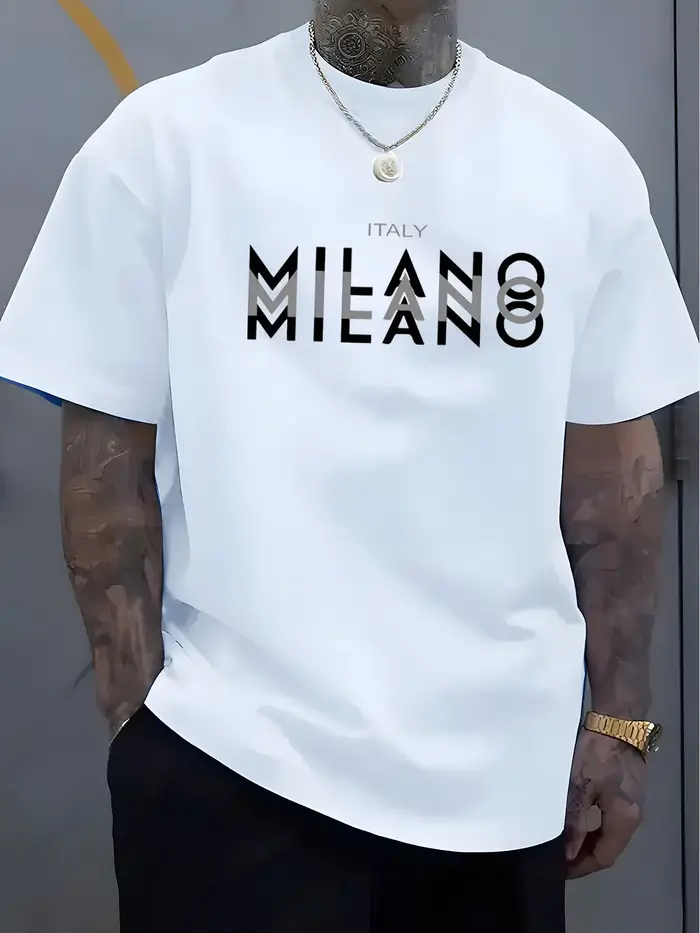 T-shirt à motif tendance - 100% coton