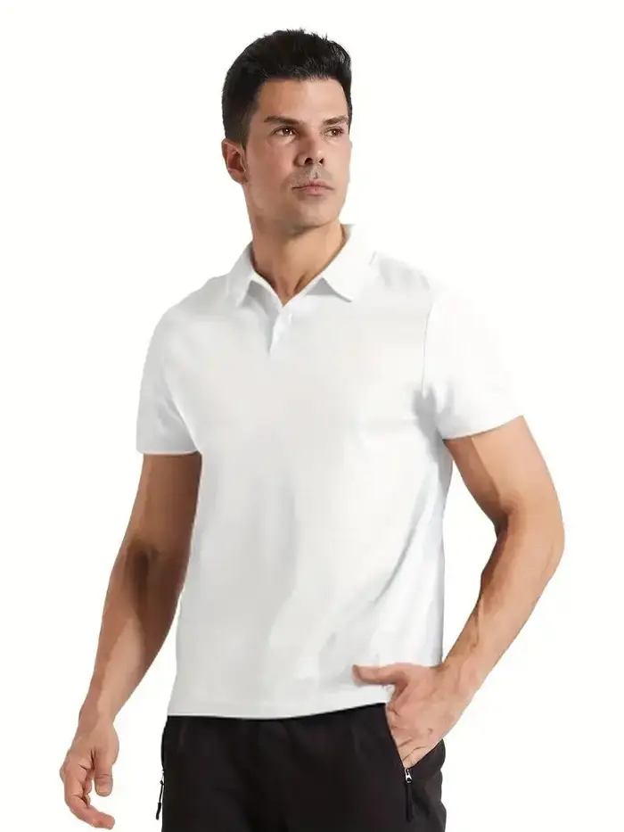Chemises de golf pour hommes à manches courtes