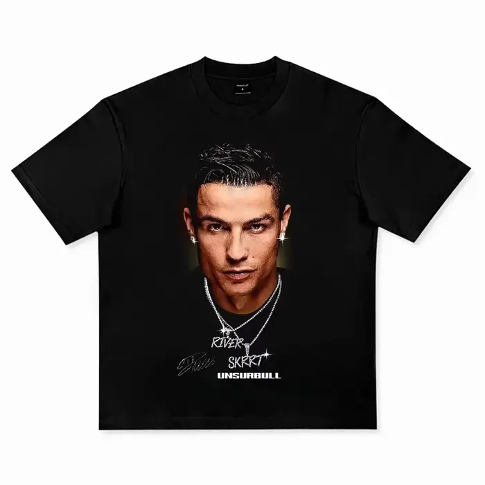 T-shirt à manches courtes imprimé Smile Star pour hommes et femmes
