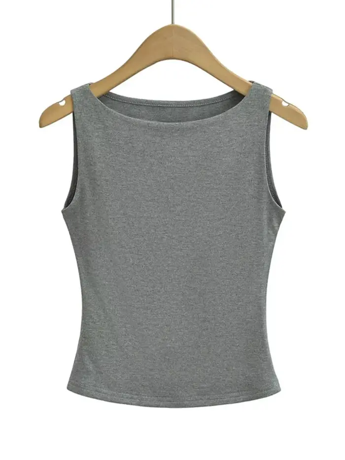 Haut doux à double couche pour femme, col bateau, Slinky, précieux