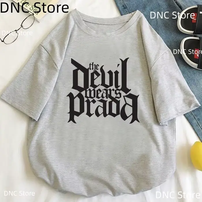 T-Shirt à manches courtes pour femmes, avec impression graphique du film drôle « The Devil Wears P