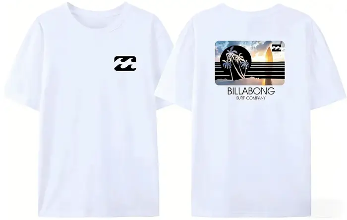 T-shirt d'été en coton pour hommes, imprimé en anglais, Double face, de haute qualité, décontracté, 