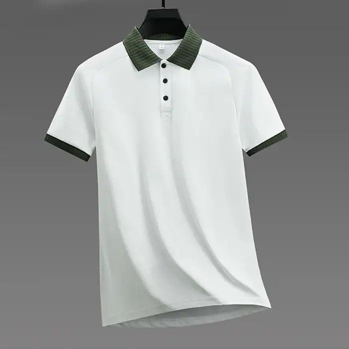 Nouveau Polo Homme Manches Courtes 2026 – T-shirt Décontracté Couleur Unie Tendance pour Affaires et