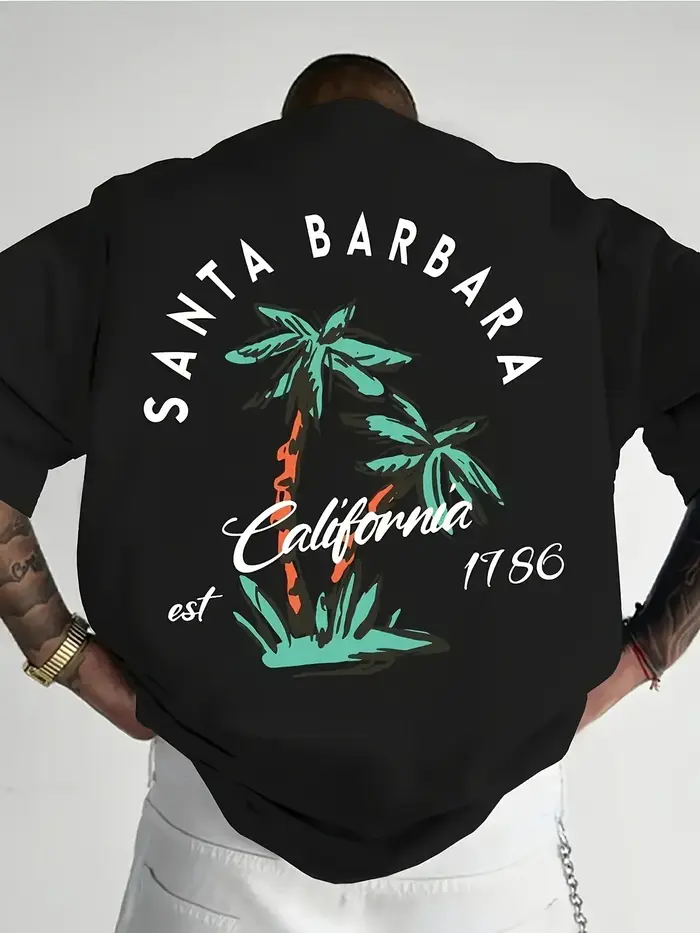 T-shirt pour homme à motif Santa Barbara Californie