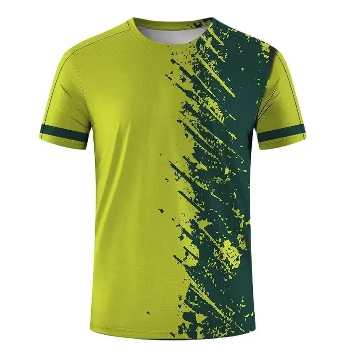 Mode Simple sport T-shirts pour hommes été en plein air à manches courtes 3D imprimé T-shirts décont