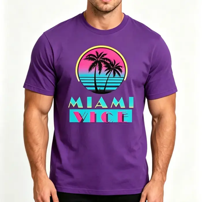 T-shirt tendance pour homme avec motif palmier