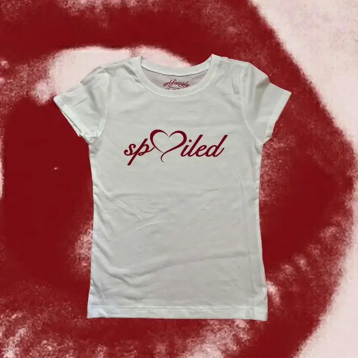 T-Shirt à Manches Courtes pour Femme, Vêtement à Épaules Positives, Gothique, Slim, Crop Top, Vintag