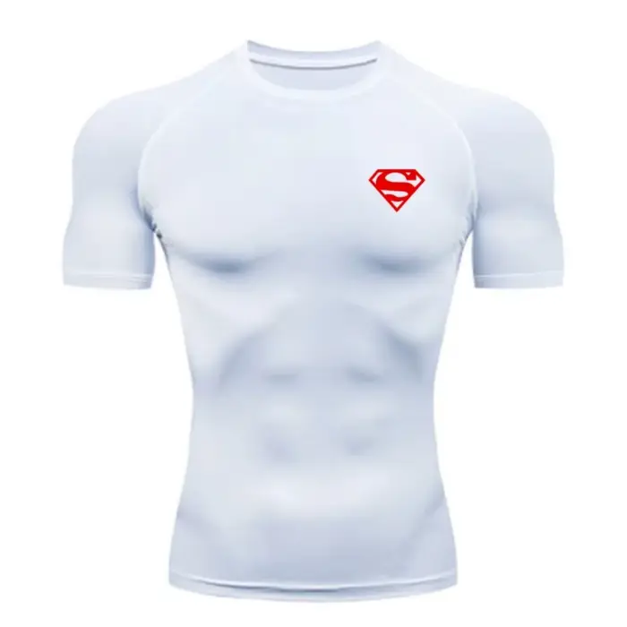 T-shirt de compression homme 2026 à manches courtes – Maillot de sport fitness