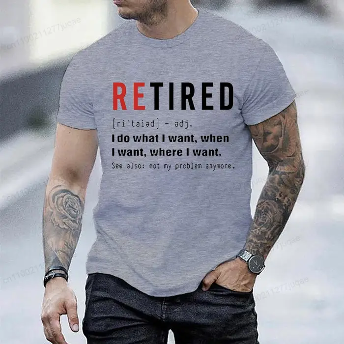 T-Shirt de défi retraité pour hommes et femmes